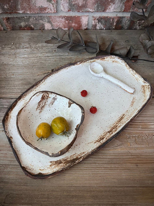 Ceramic Plate, Rectangular Plate, Serving Plate, Ceramic Tapas Plate, Appetizer Plate, Ceramic Serving Plate, Gift For Her, Gift For Dad