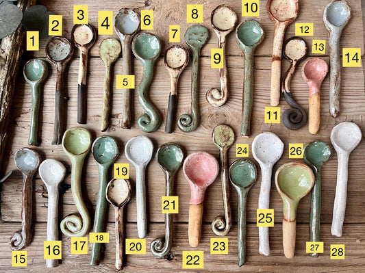 Ceramic Spoons, Stirring Spoons, Handmade Ceramic Spoons, Handmade Pottery Spoons, Minimalist Decor, Handmade Spoons, Christmas Gift, Gifts