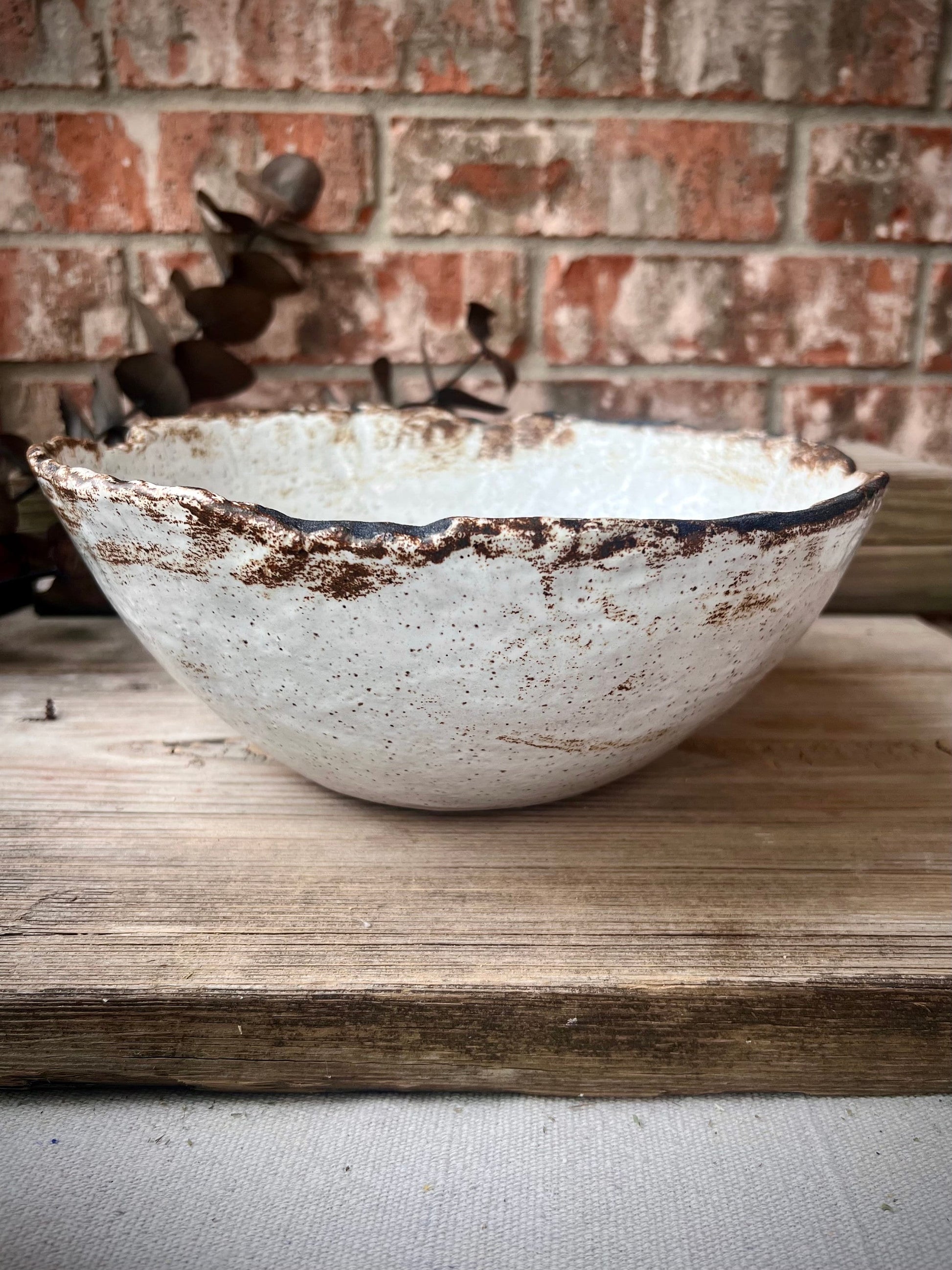 Ceramic Bowl, Handmade Bowl, Rustic Bowl, Farmhouse Stoneware, Handmade Ceramic Bowl, Ceramic Serving Bowl, Irregular Bowl, Pottery Bowl