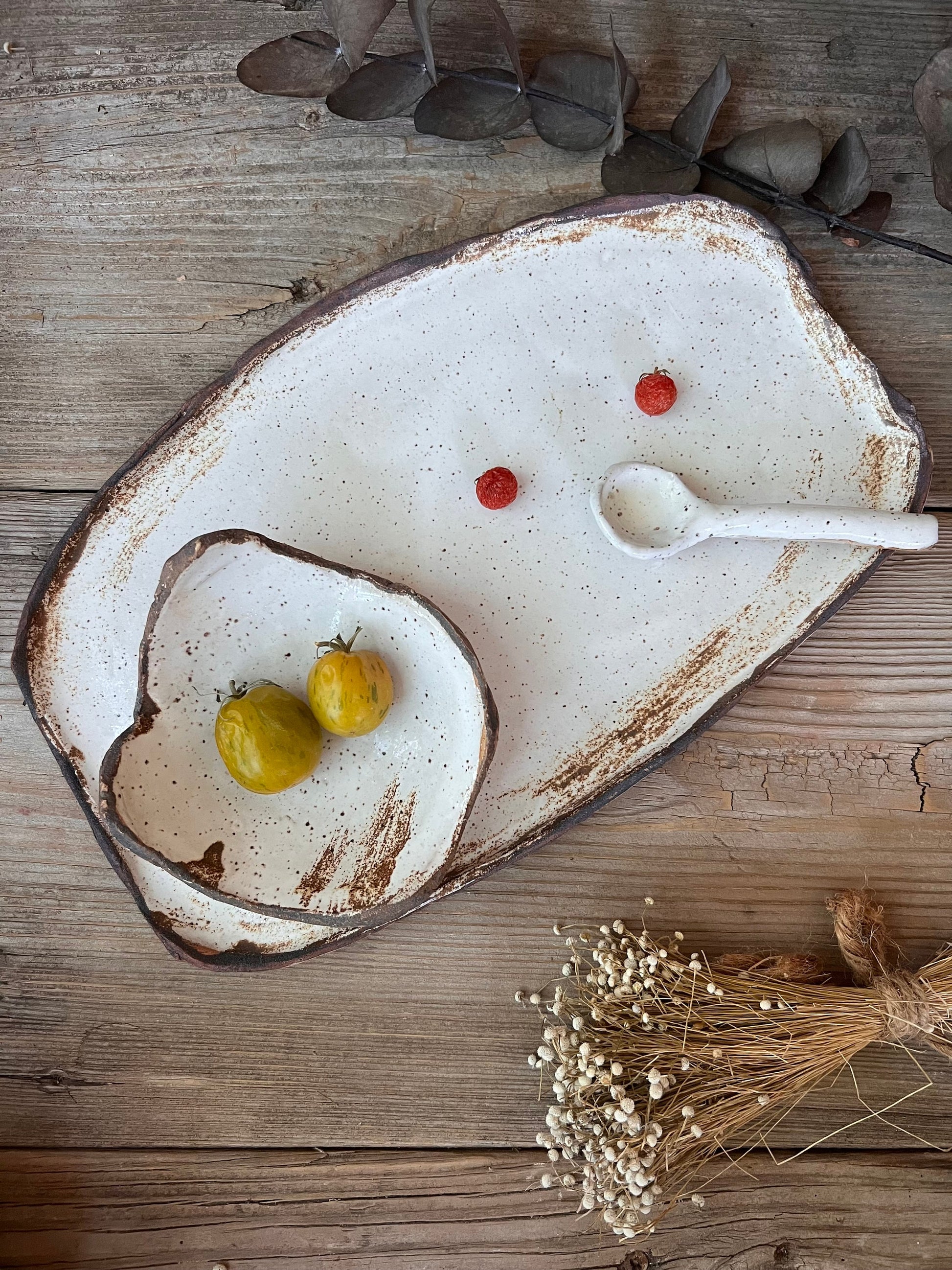 Ceramic Plate, Rectangular Plate, Serving Plate, Ceramic Tapas Plate, Appetizer Plate, Ceramic Serving Plate, Gift For Her, Gift For Dad