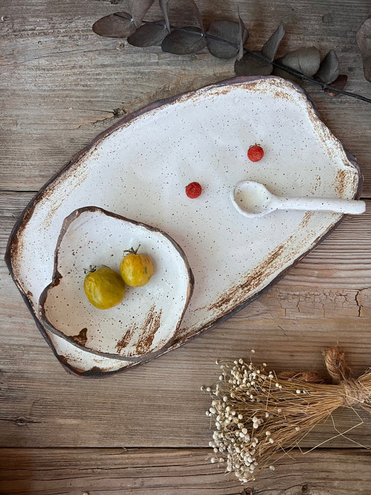 Ceramic Plate, Rectangular Plate, Serving Plate, Ceramic Tapas Plate, Appetizer Plate, Ceramic Serving Plate, Gift For Her, Gift For Dad