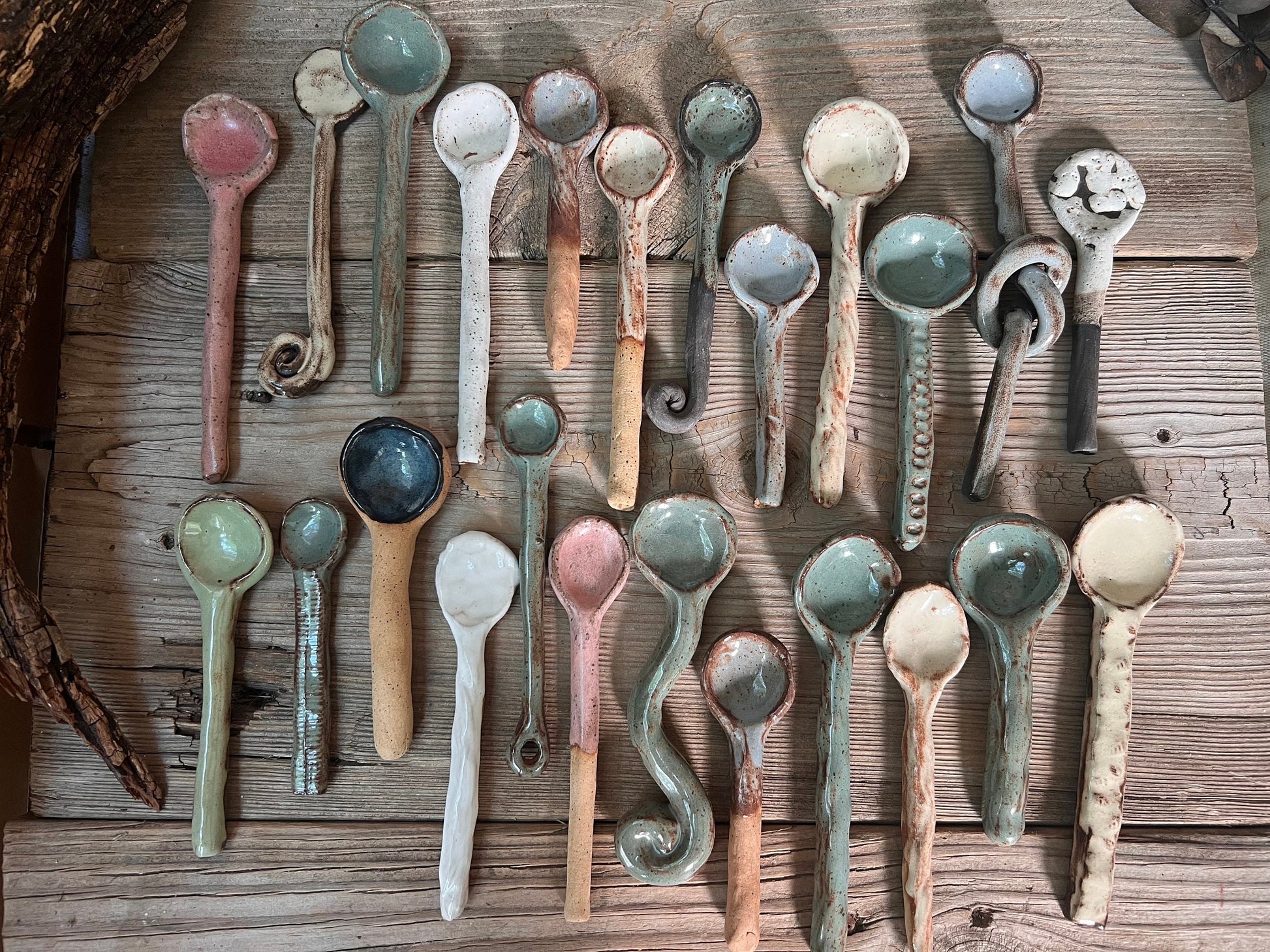 Ceramic Spoons, Stirring Spoons, Handmade Ceramic Spoons, Handmade Pottery Spoons, Mothers Day Gift, Gift For Her, Organic Shapes Spoons