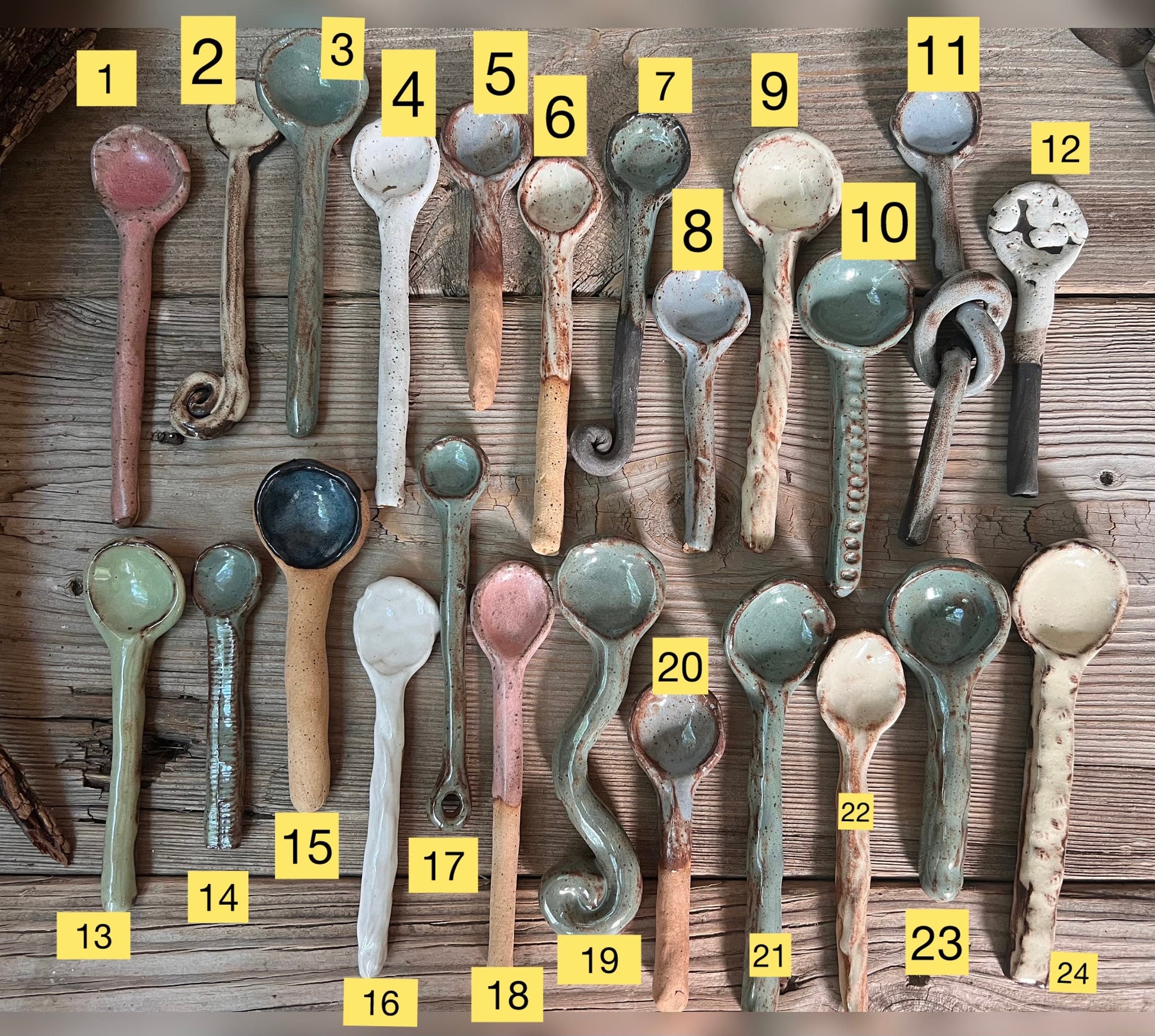 Ceramic Spoons, Stirring Spoons, Handmade Ceramic Spoons, Handmade Pottery Spoons, Mothers Day Gift, Gift For Her, Organic Shapes Spoons