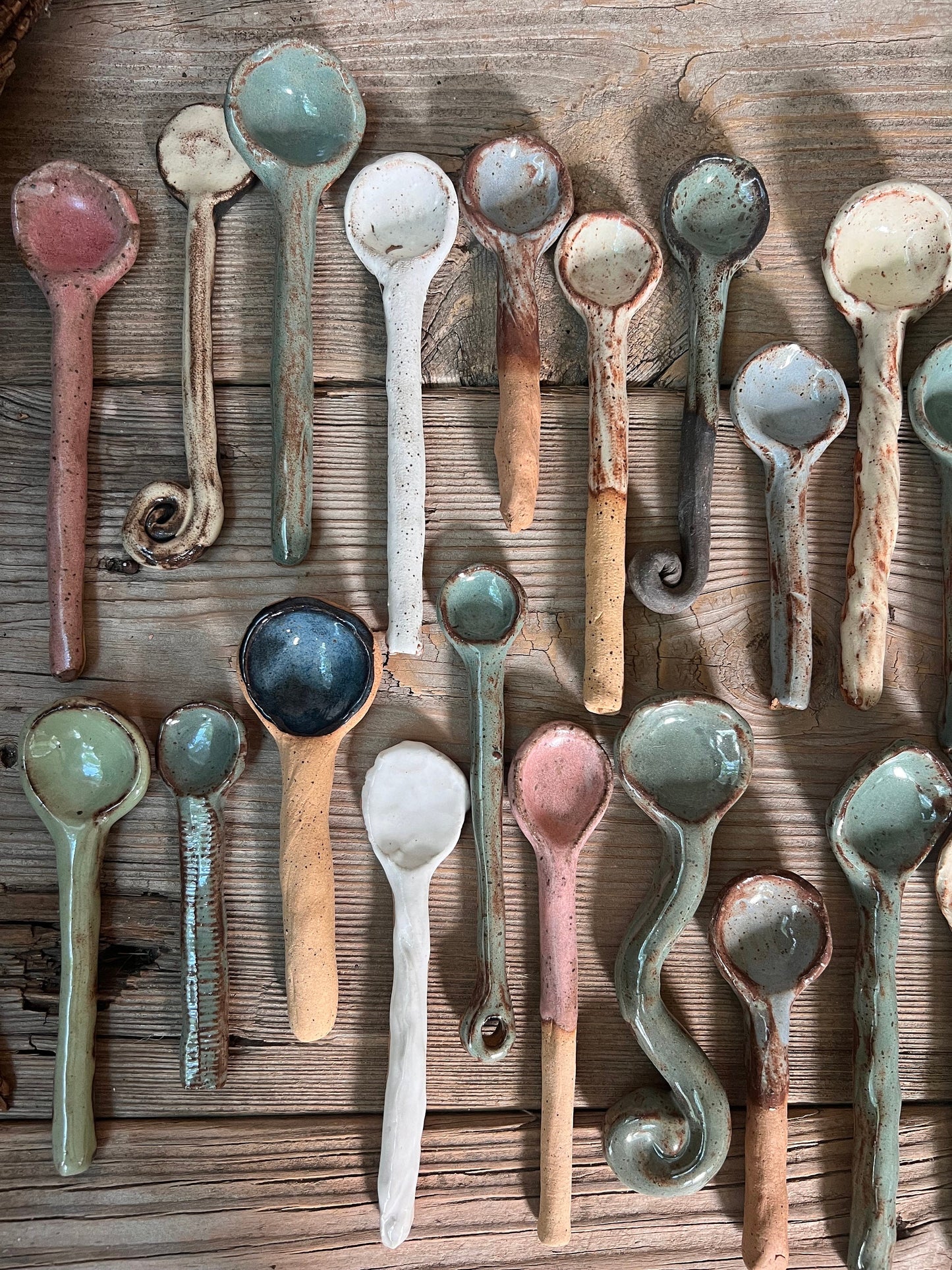 Ceramic Spoons, Stirring Spoons, Handmade Ceramic Spoons, Handmade Pottery Spoons, Mothers Day Gift, Gift For Her, Organic Shapes Spoons