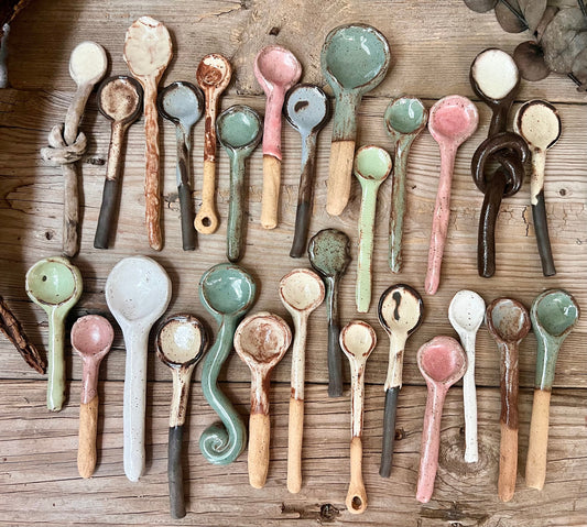 Ceramic Spoons, Stirring Spoons, Handmade Ceramic Spoons, Handmade Pottery Spoons, Minimalist Decor, Handmade Spoons, Organic Shapes Spoons