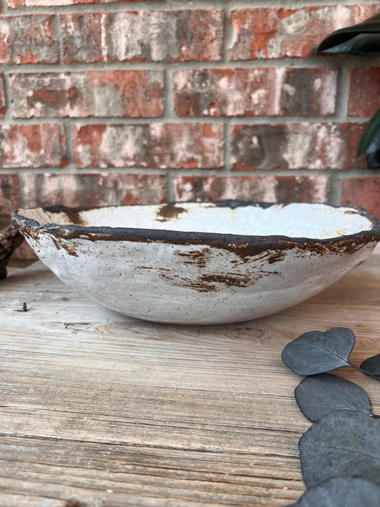 Ceramic Bowl, Handmade Bowl, Rustic Bowl, Farmhouse Stoneware, Handmade Ceramic Bowl, Ceramic Serving Bowl, Irregular Bowl, Pottery Bowl
